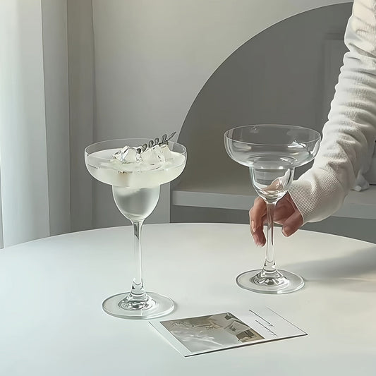 Handblown Crystal Margarita Glass Set Elegant and Versatile