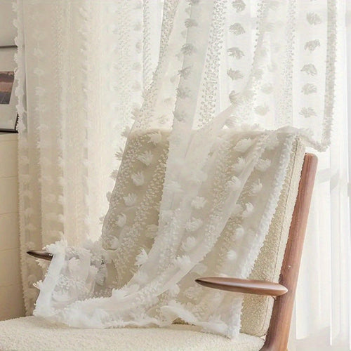 Elegant French Pastoral Gauze Curtains YearRound Decor