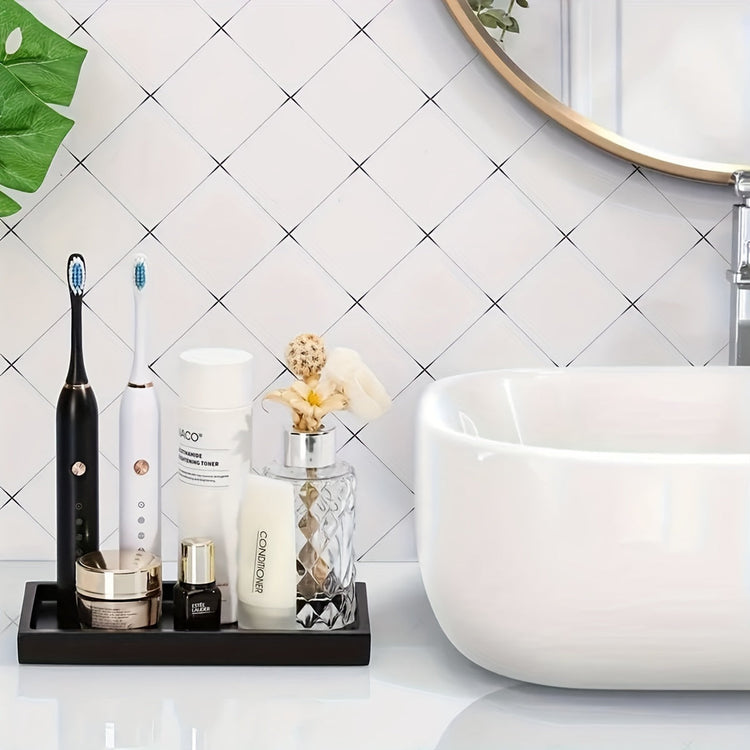 Elegant Silicone Vanity Tray for Organized Bathroom Decor