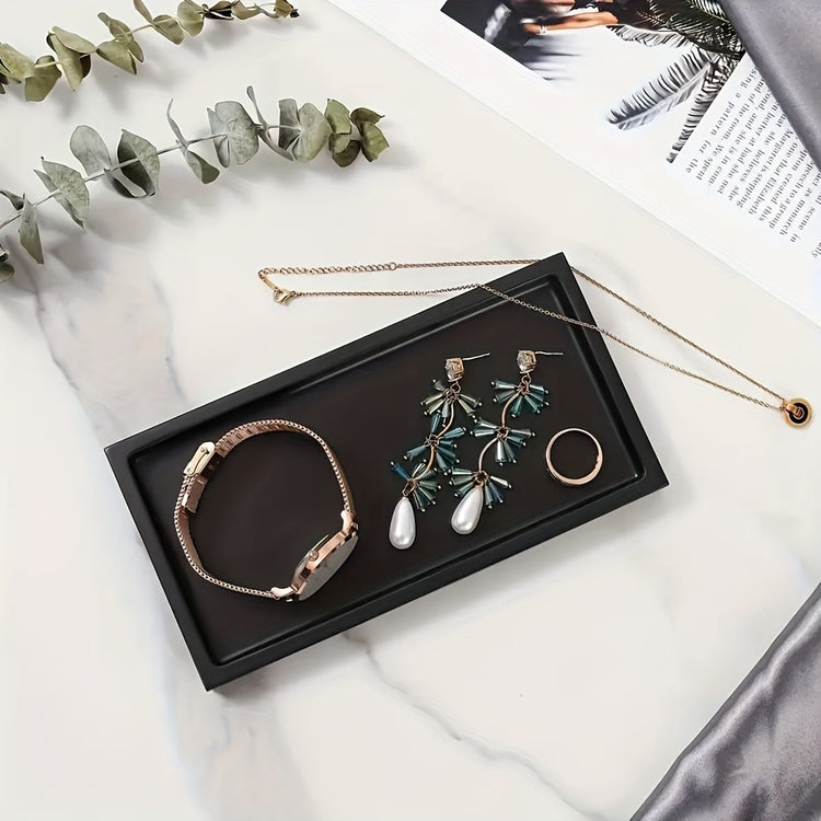 Elegant Silicone Vanity Tray for Organized Bathroom Decor