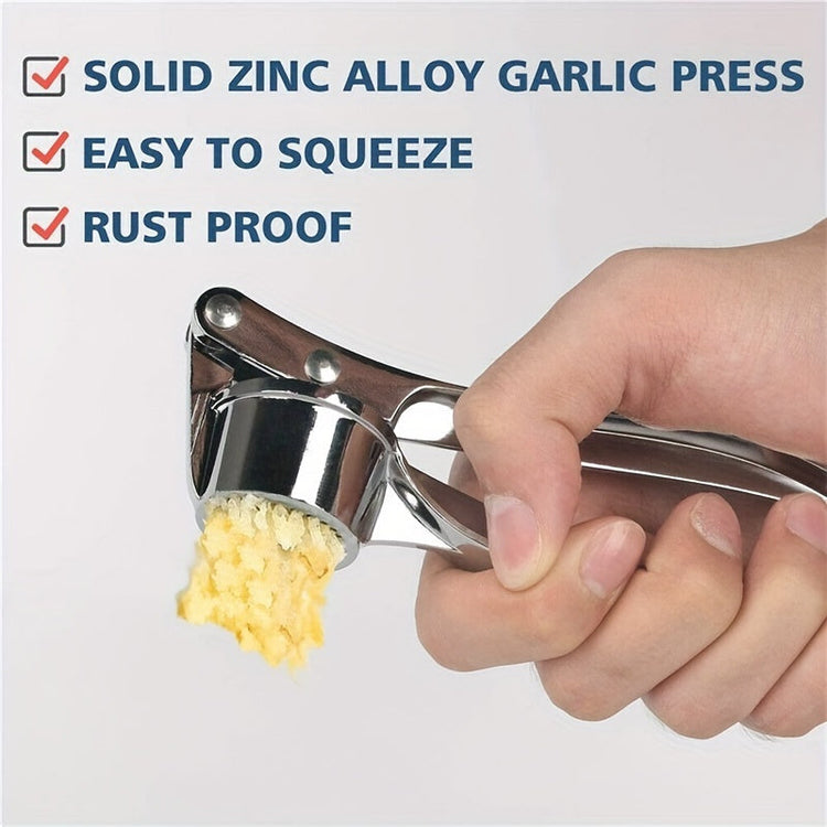 Durable Zinc Alloy Garlic and Ginger Press Manual Use