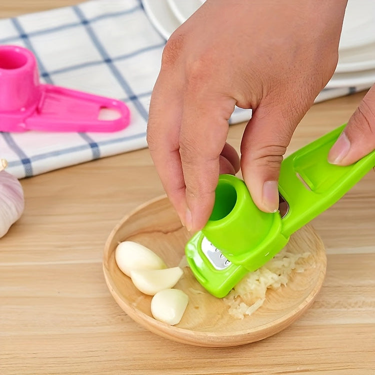 Compact MultiFunction Garlic Grinder Press Quick Durable Kitchen