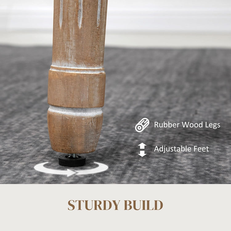 Upholstered Dining Chair Set of 2, French-Style Armless Accent Chairs