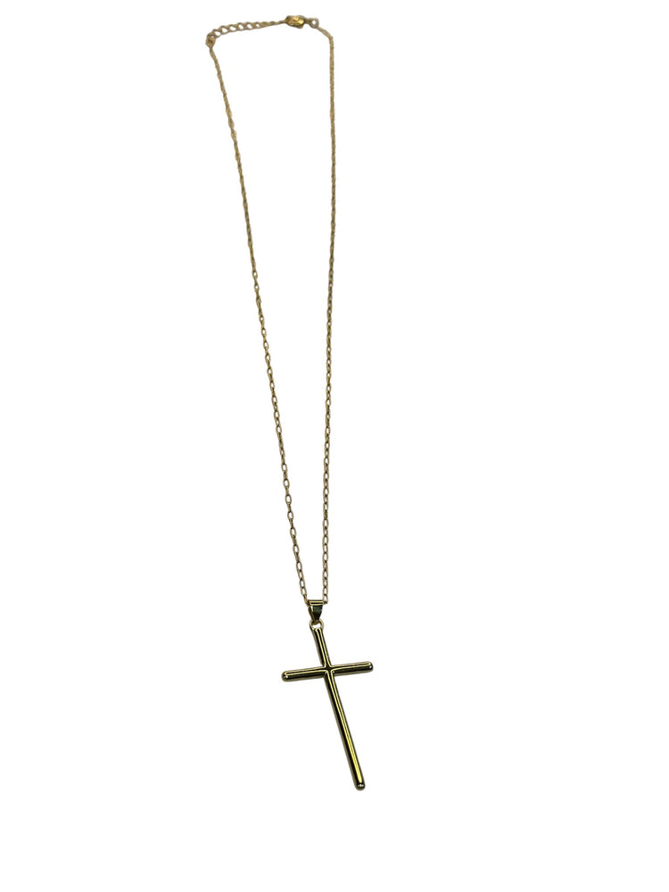 Solid Gold Plated Cross Necklace