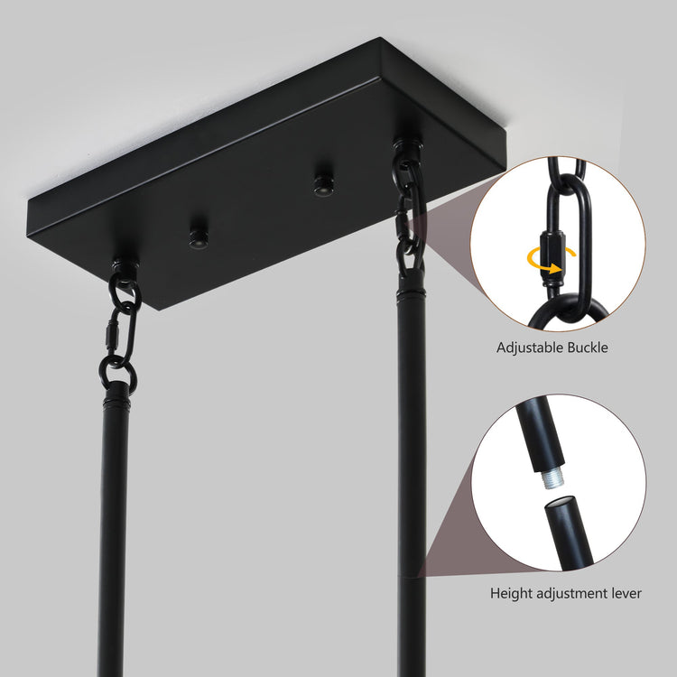 5-Light Retro Farmhouse Chandelier For Kitchen, Living room, Dining