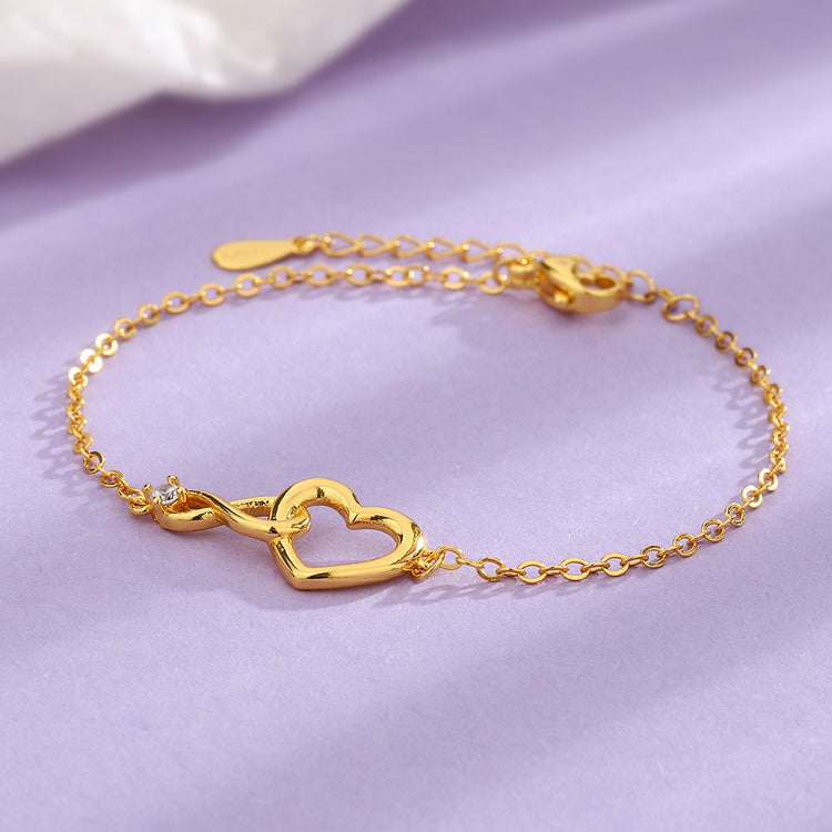 Heart-shape Bracelet Fashion Jewelry Versatile Love Bracelet Gift For