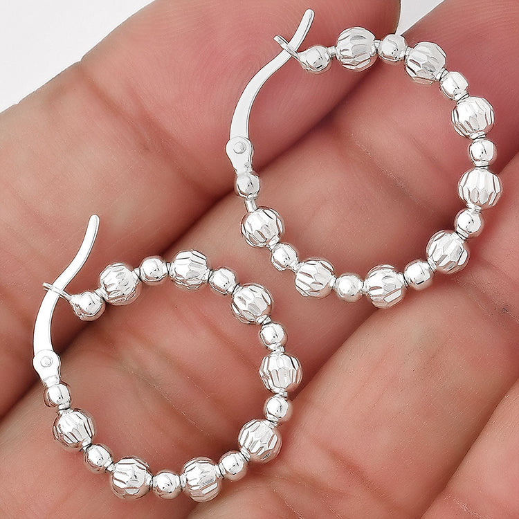 Beaded Hoop Earrings DGE1031