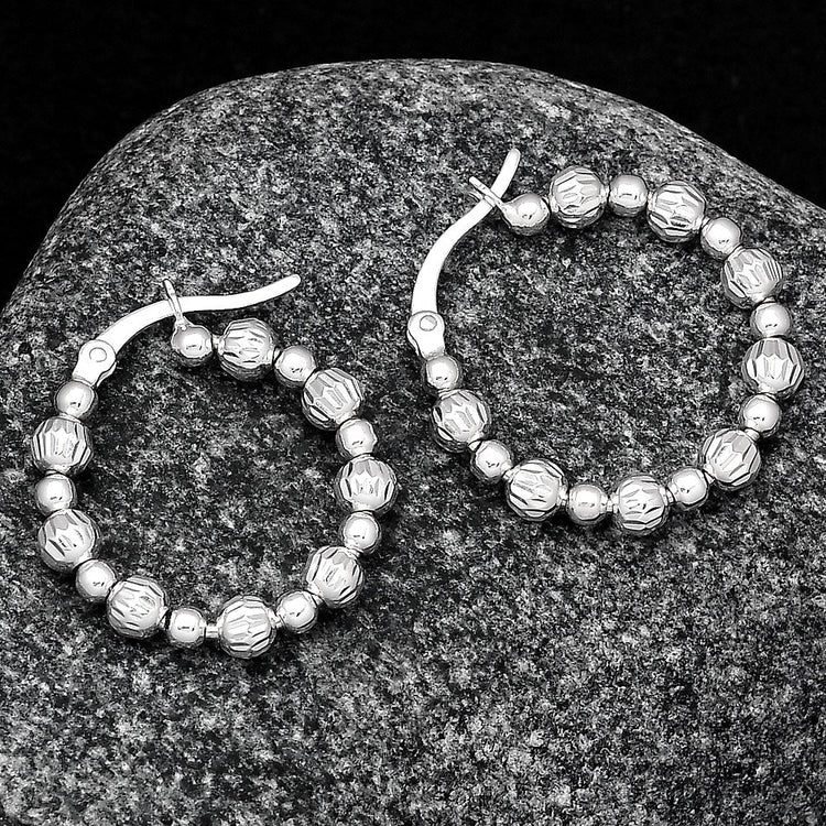 Beaded Hoop Earrings DGE1031