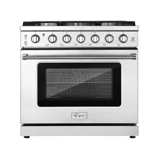 Empava 36GR11 36 in. Pro-Style Slide-in Single Oven Gas Range