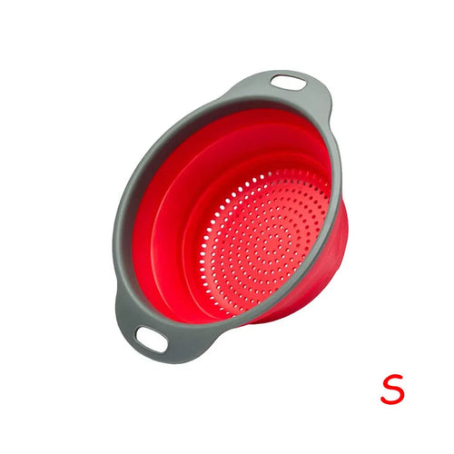 LMETJMA Round Folding Colander BPA Free Fruits Vegetables Washing