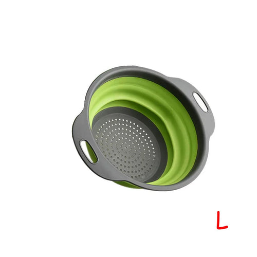 LMETJMA Round Folding Colander BPA Free Fruits Vegetables Washing