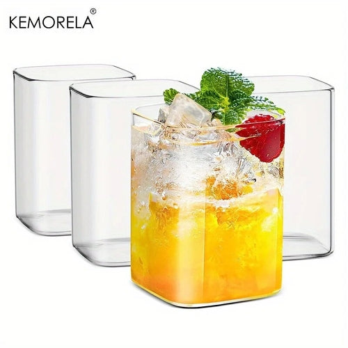 4pcs Drinking Glasses Cups 15oz/19oz Thin Highball Glasses Clear Tall