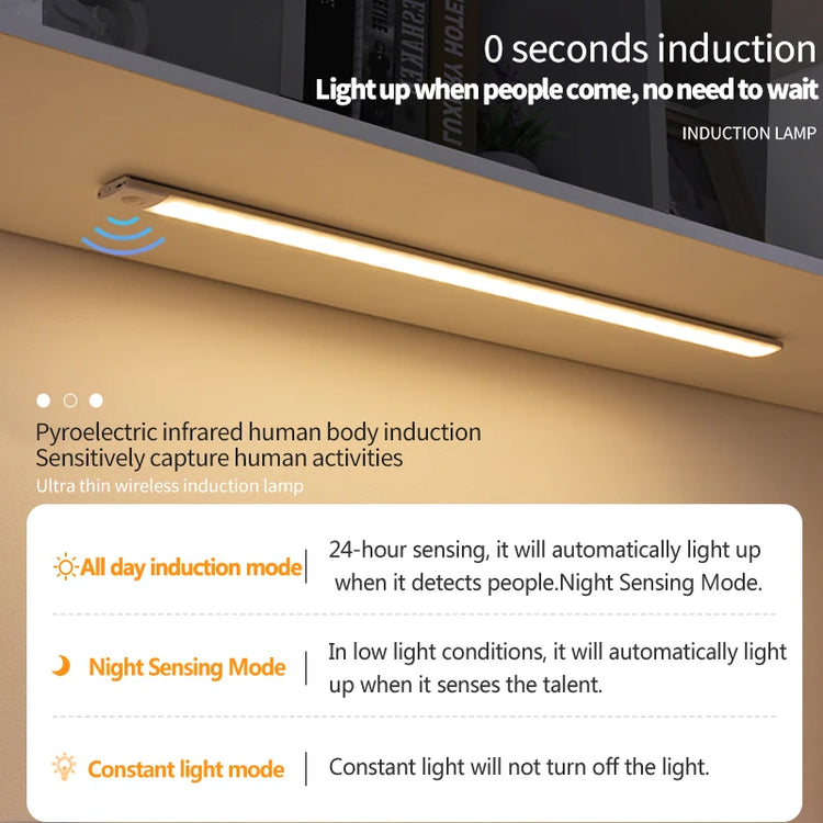 Cabinet Light USB Rechargeable Motion Sensor Led Three Colors In One