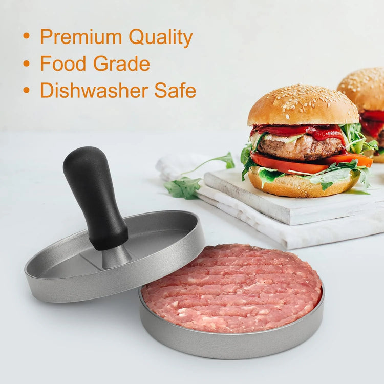 Burger Press Non-Stick Hamburger Patty Maker with Wax Paper Aluminum