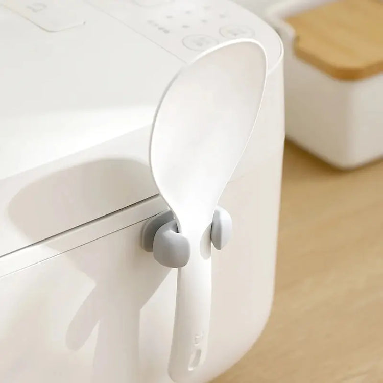 Rice Spoon Holder Silicone Storage Rack, Kitchen Wall-Mounted Cooker