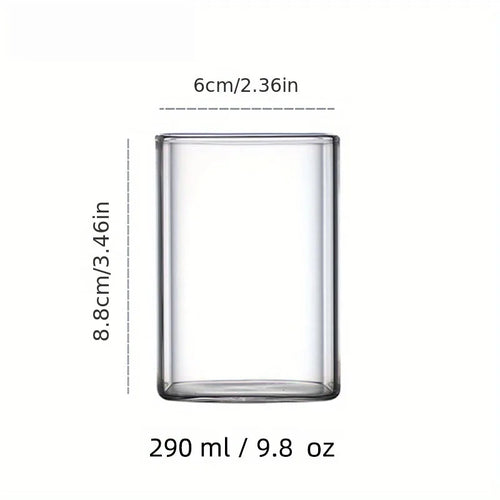 1PCS Creative Thin Highball Glasses Square Glass Transparent Cold