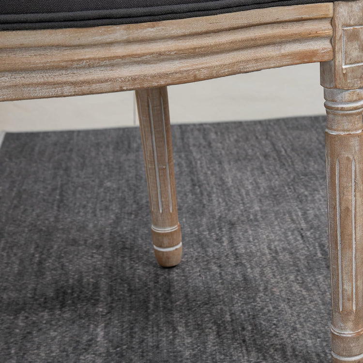 Upholstered Dining Chair Set of 2, French-Style Armless Accent Chairs