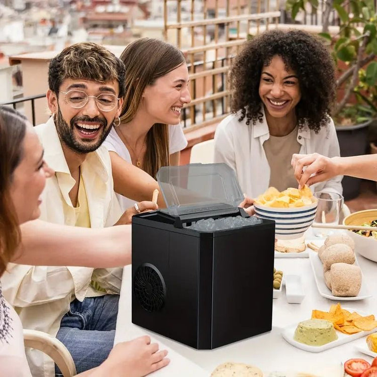 Portable Countertop Ice Maker with Ice Scoop, 9 Bullet Ice in 6 Mins,