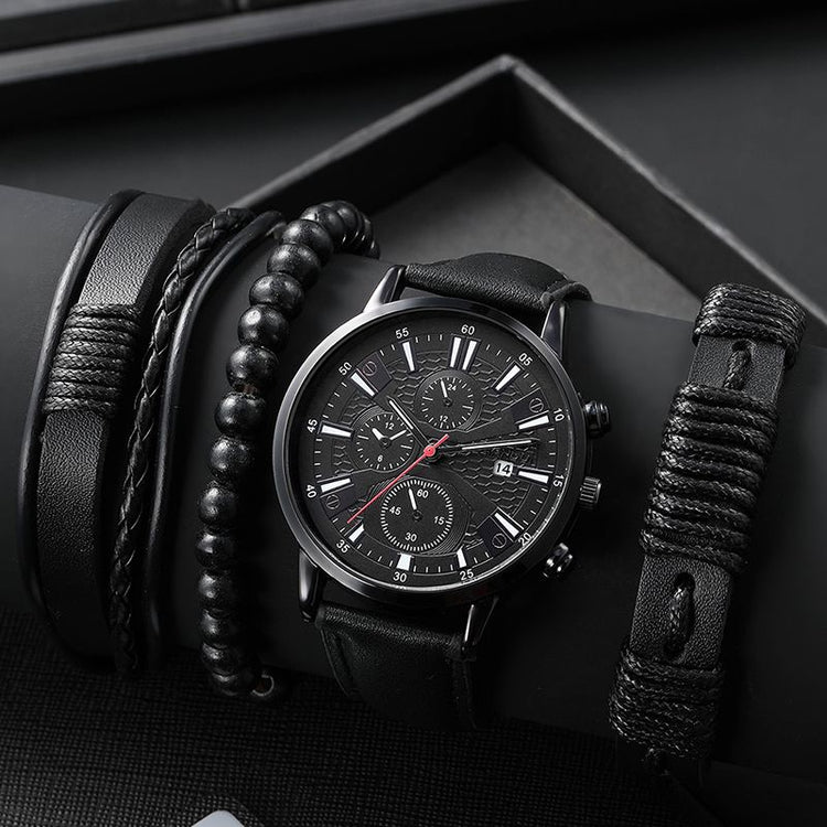1pc Men's Nylon Business Watch Fashion Casual Round Hands Quartz Watch