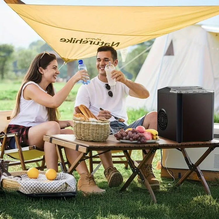 Portable Countertop Ice Maker with Ice Scoop, 9 Bullet Ice in 6 Mins,