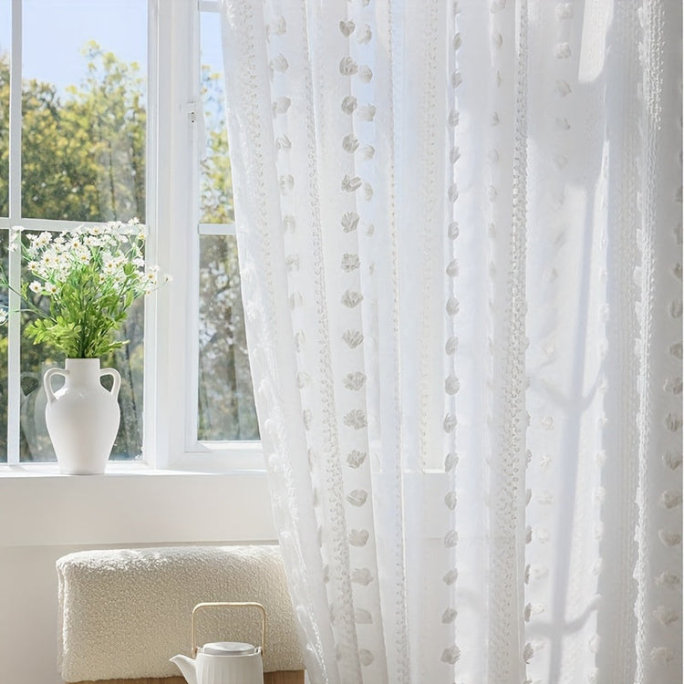Elegant French Pastoral Gauze Curtains YearRound Decor