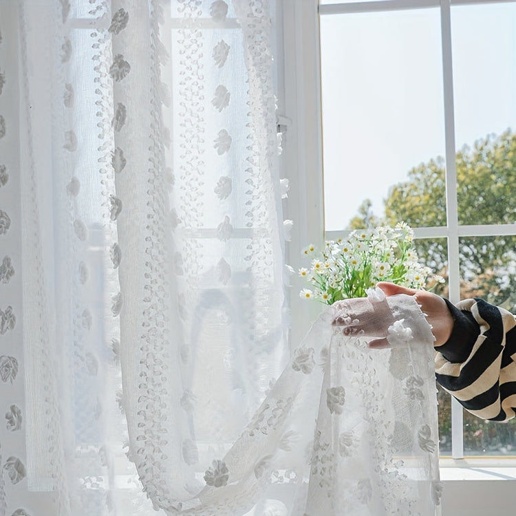 Elegant French Pastoral Gauze Curtains YearRound Decor