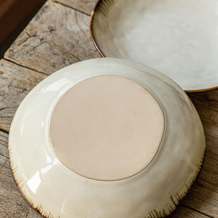 Vintage 2286 cm Irregular Ceramic Salad Plate