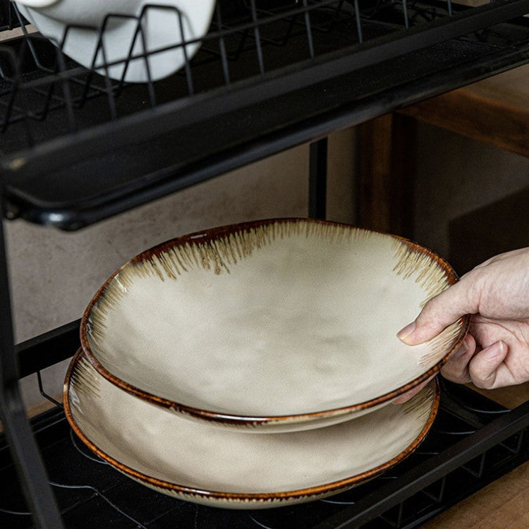 Vintage 2286 cm Irregular Ceramic Salad Plate