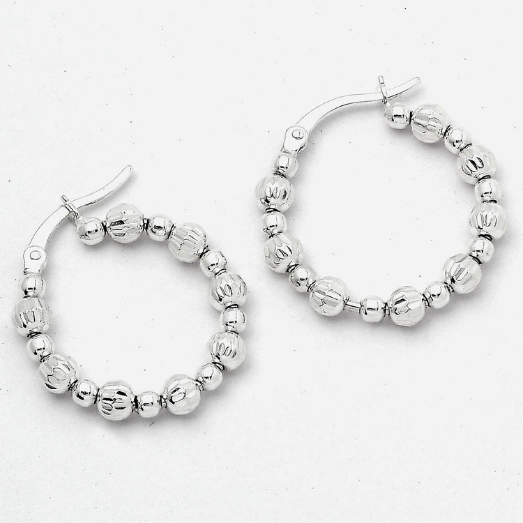 Beaded Hoop Earrings DGE1031