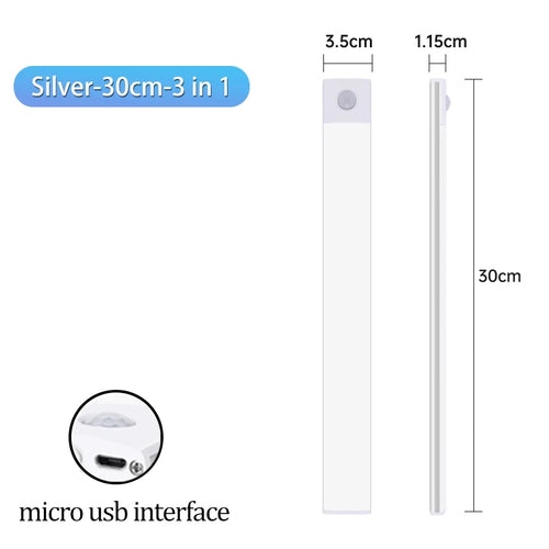 Cabinet Light USB Rechargeable Motion Sensor Led Three Colors In One