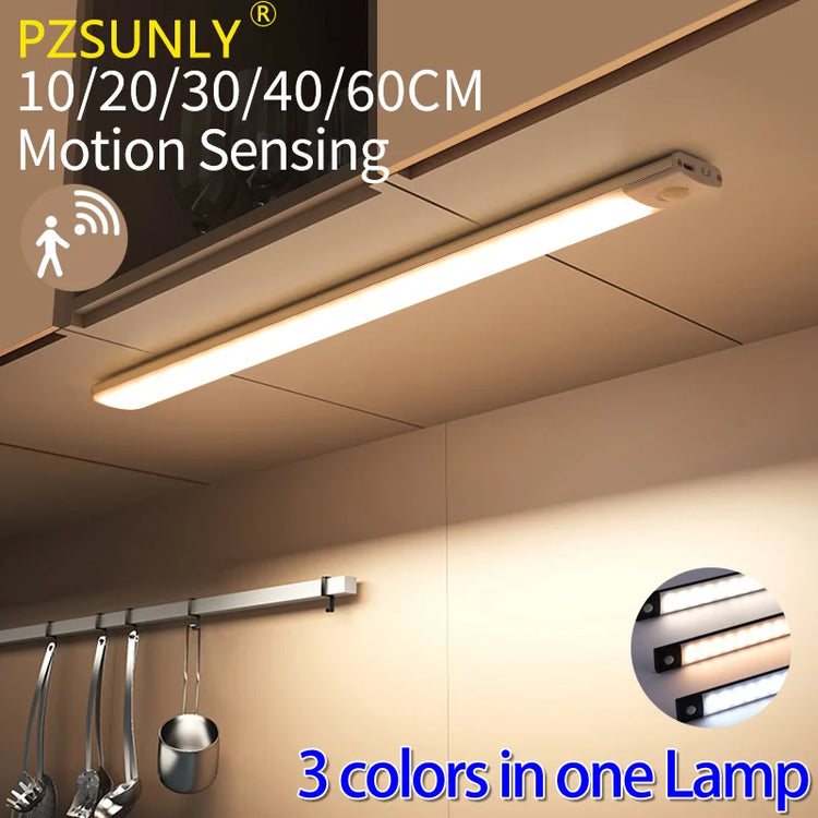 Cabinet Light USB Rechargeable Motion Sensor Led Three Colors In One