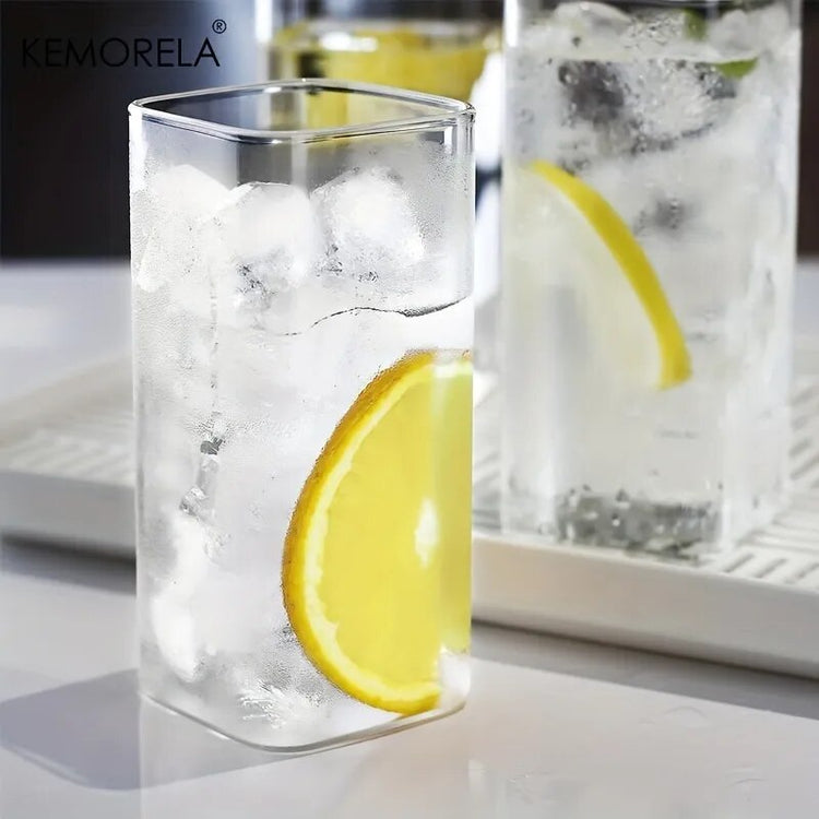 4pcs Drinking Glasses Cups 15oz/19oz Thin Highball Glasses Clear Tall
