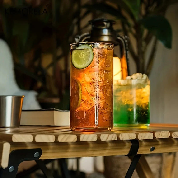 1PCS Creative Thin Highball Glasses Square Glass Transparent Cold