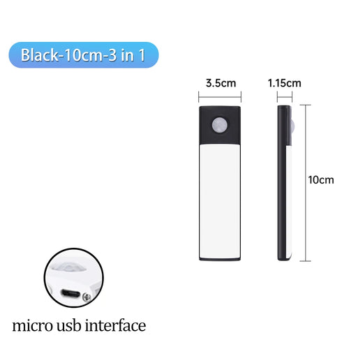 Cabinet Light USB Rechargeable Motion Sensor Led Three Colors In One