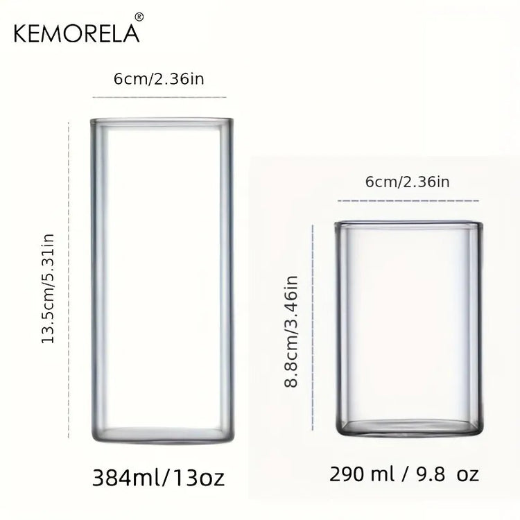 4pcs Drinking Glasses Cups 15oz/19oz Thin Highball Glasses Clear Tall