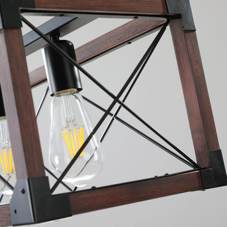 5-Light Retro Farmhouse Chandelier For Kitchen, Living room, Dining