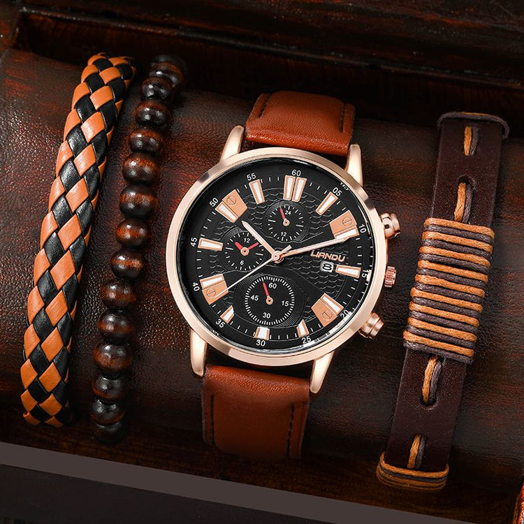 1pc Men's Nylon Business Watch Fashion Casual Round Hands Quartz Watch