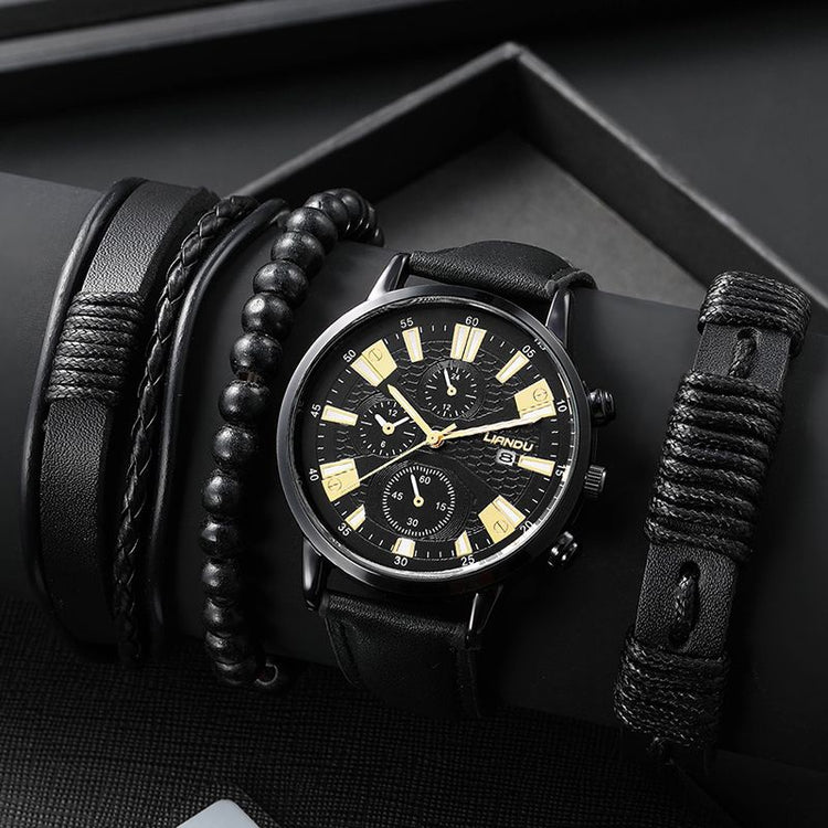 1pc Men's Nylon Business Watch Fashion Casual Round Hands Quartz Watch