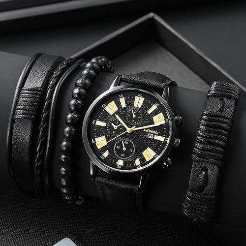 1pc Men's Nylon Business Watch Fashion Casual Round Hands Quartz Watch