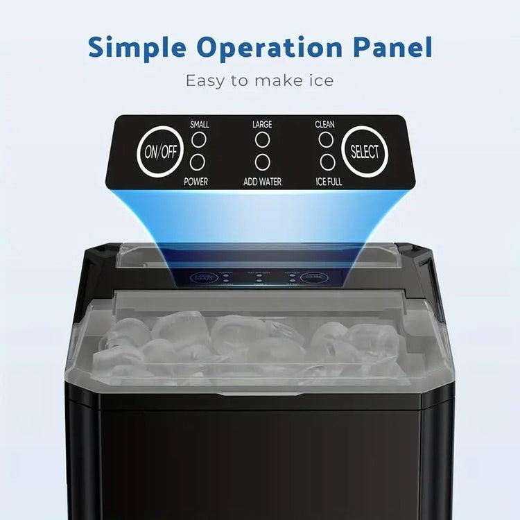 Portable Countertop Ice Maker with Ice Scoop, 9 Bullet Ice in 6 Mins,