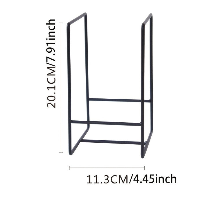3pcs Metal Plate Rack Storage Box - Vertical Rack Holder for Kitchen